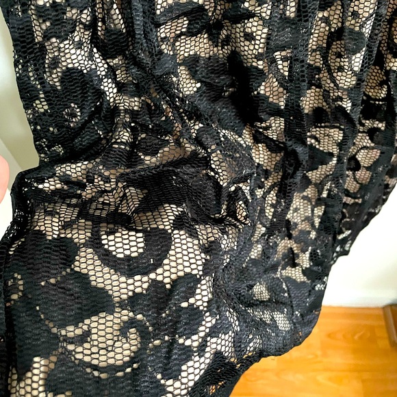 Lace cocktail dress black & cream - Picture 5 of 8